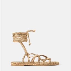 Zara natural woven sandals